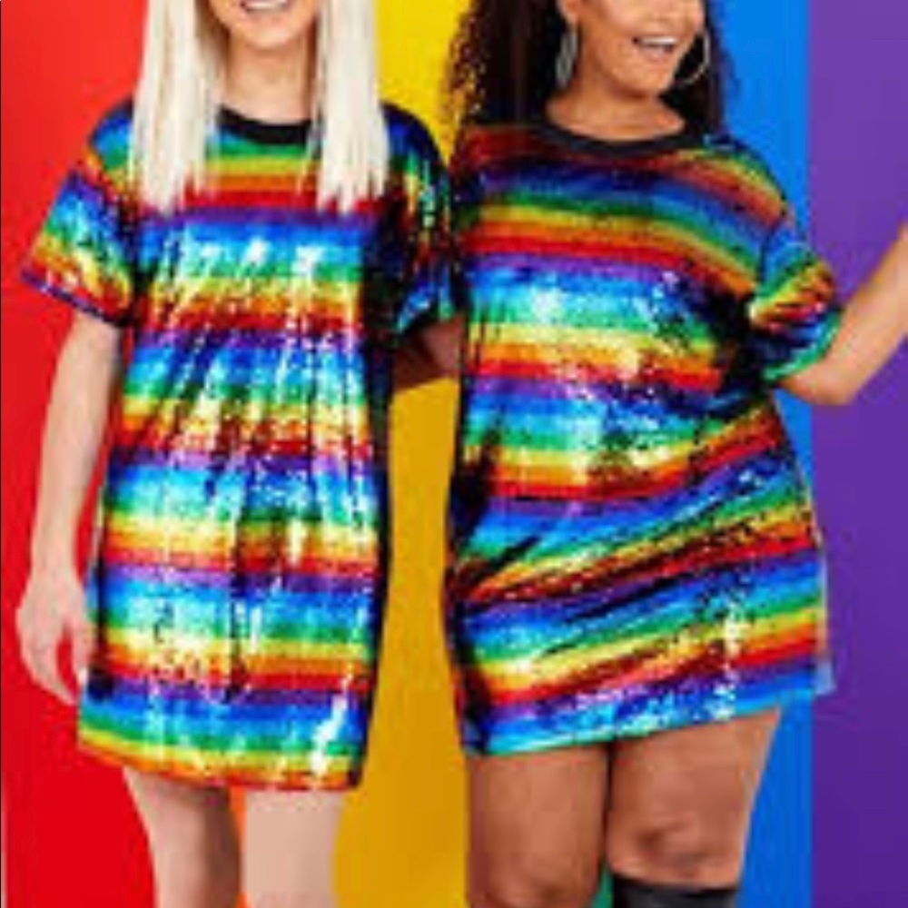 Plus size sequins dress by pretty little thing
